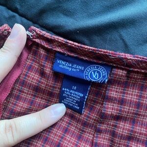 Venezia Jeans Red Plaid Women's Skirt